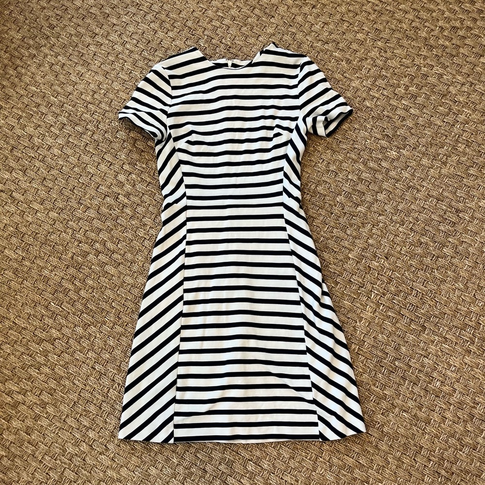 Brooks Brothers Striped Navy and White Dress